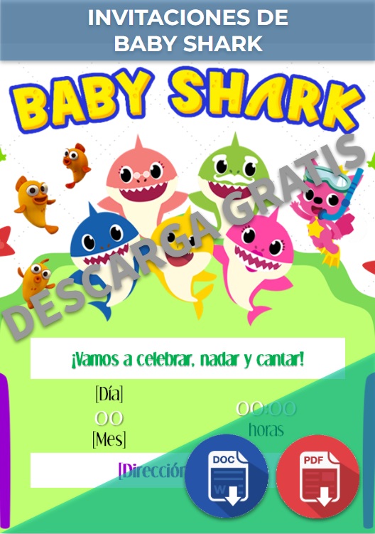 imagen de Invitaciones Baby Shark