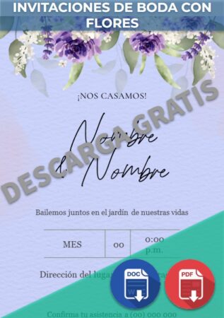 Invitaciones de Boda flores