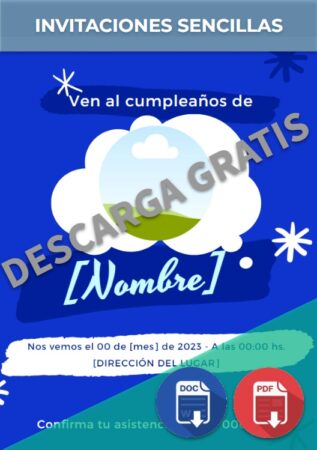 Invitaciones sencillas