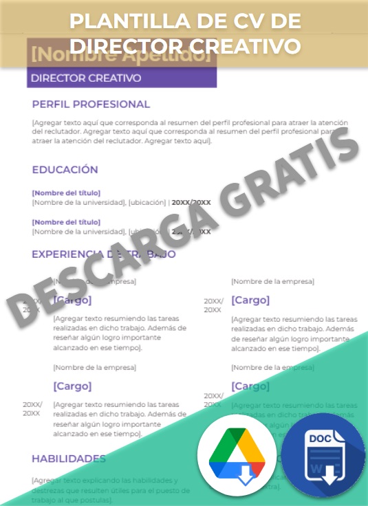 imagen de Plantilla de CV de Director Creativo en Google Docs