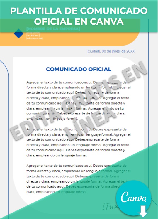 Comunicado Oficial Ejemplos, Formatos Word, Excel