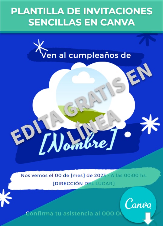 imagen de Plantilla de invitación sencilla en Canva