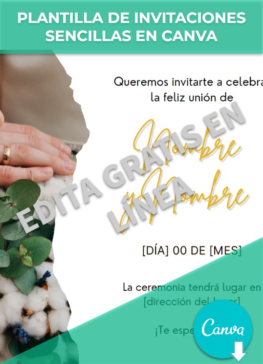 imagen de Plantilla de invitaciones sencillas en Canva