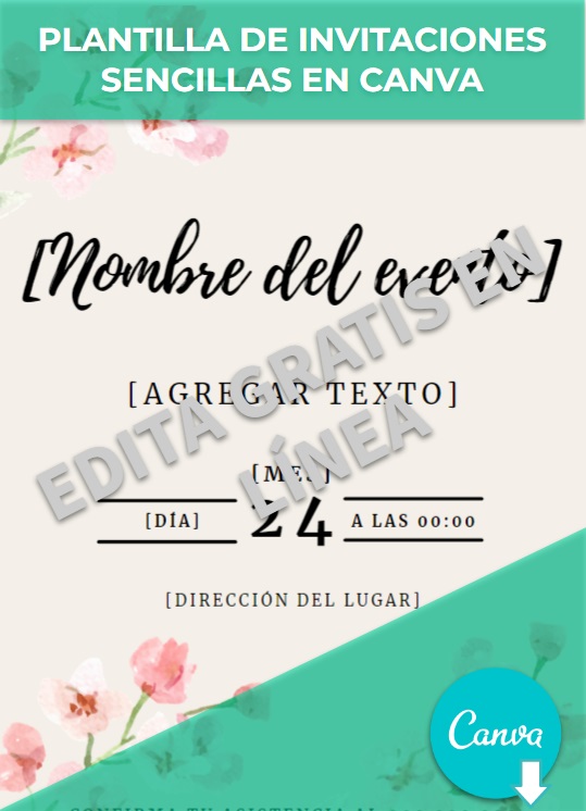 imagen de Plantilla para invitaciones sencillas en Canva