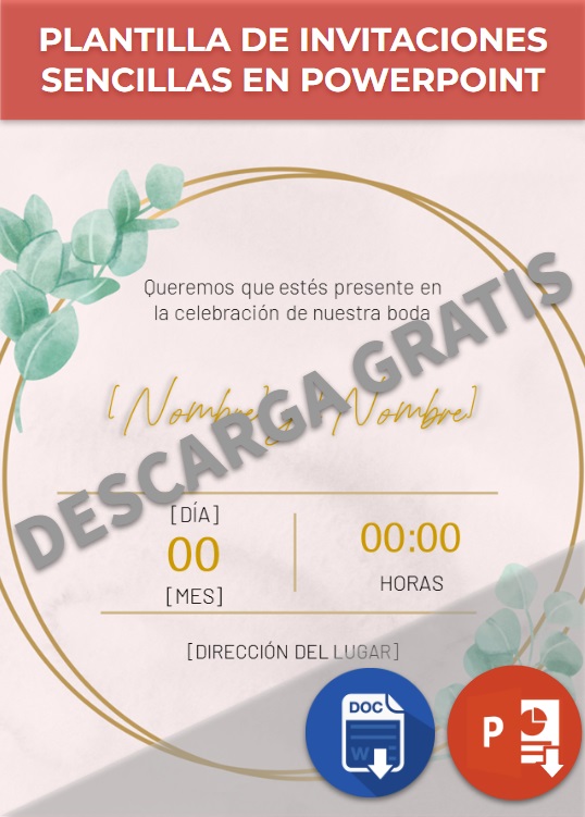 imagen de Plantilla para invitaciones sencillas en PowerPoint