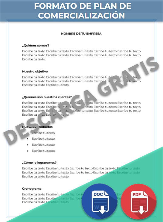 imagen de Formato de Plan de comercialización