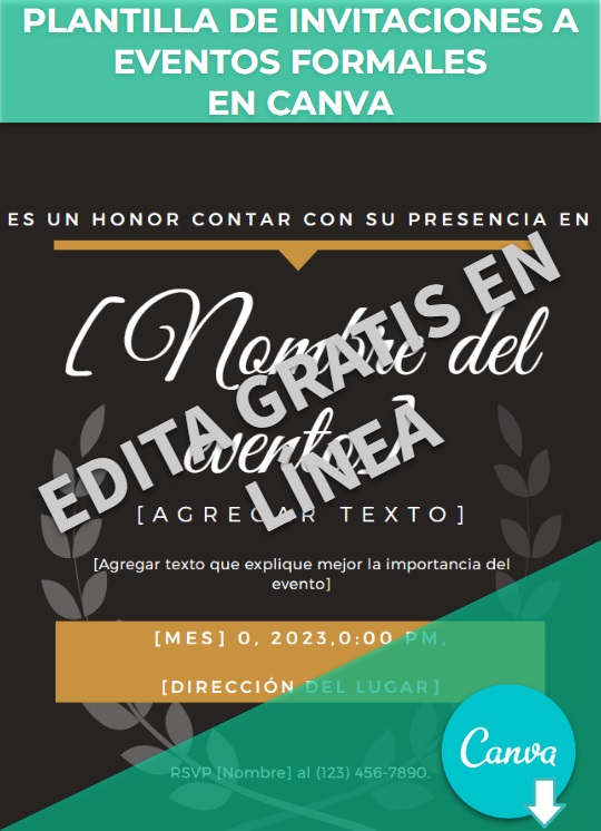 imagen de Formato de invitaciones a eventos formales en Canva