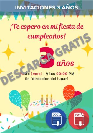 Invitaciones 3 años
