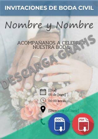 Invitaciones Boda Civil