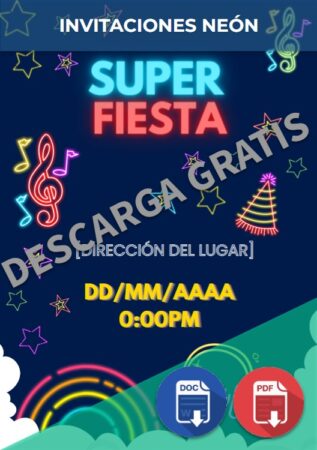 Invitaciones neón