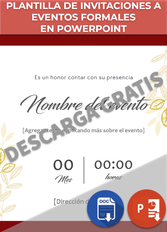 imagen de Plantilla para Invitaciones a eventos formales en PowerPoint