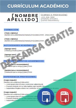 Currículum Académico