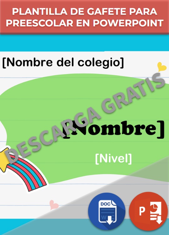 Gafete Para Preescolar Ejemplos Plantillas Word Excel Canva – NBKomputer