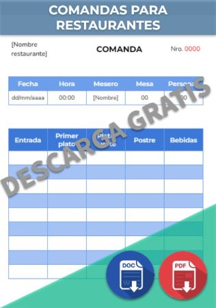 Comandas para restaurantes Comandas para restaurantes