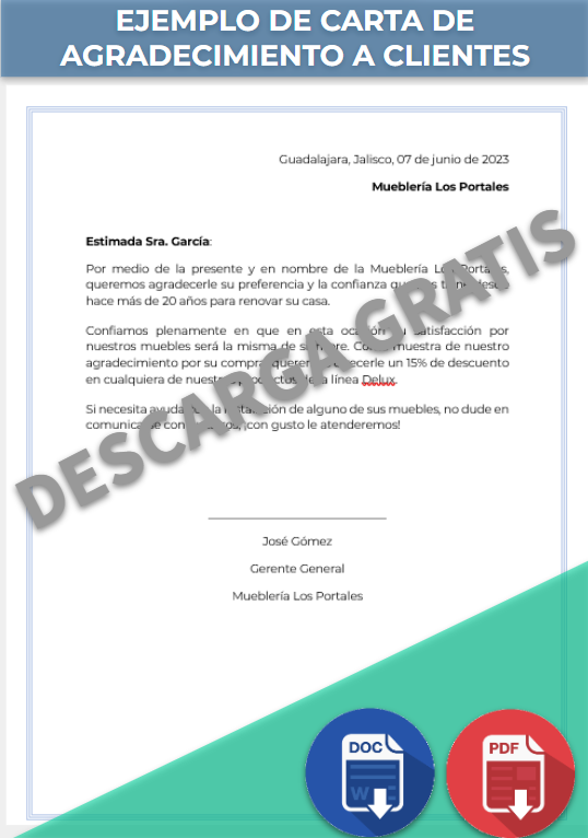 Carta De Agradecimiento A Clientes Ejemplos Y Formatosword Pdf My Xxx Hot Girl 7204