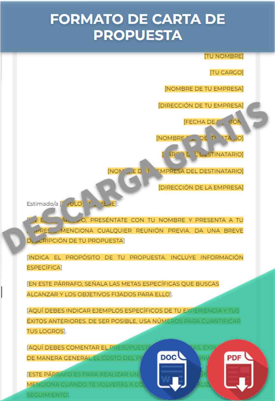 Carta De Propuesta Ejemplos Y Formatos Word Pdf 8341