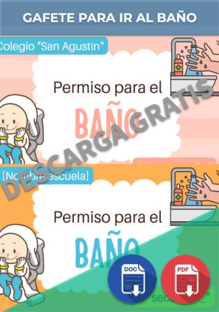 Gafete para ir al baño