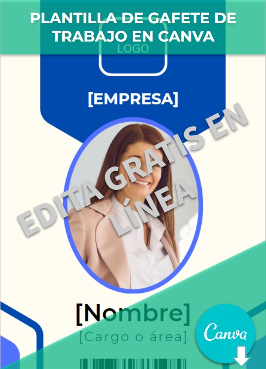 imagen de Plantilla de gafete de trabajo en Canva