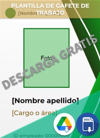 Plantilla de gafete de trabajo en Google Slides