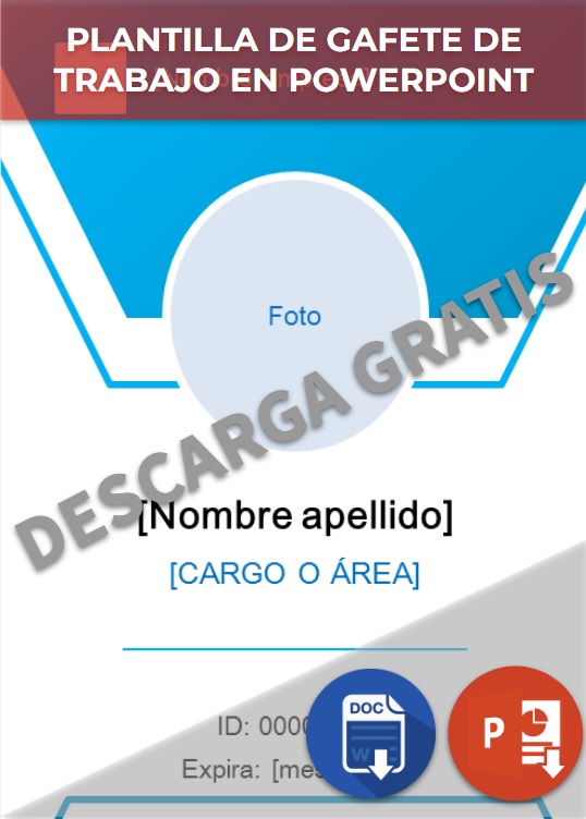 imagen de Plantilla de gafete de trabajo en PowerPoint