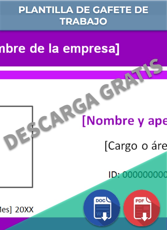 Gafete de trabajo » Ejemplos, Formatos【 2023