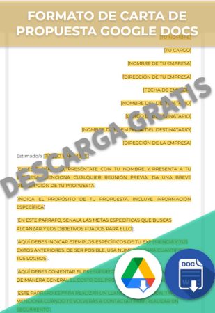 formato de carta de propuesta - Google Docs
