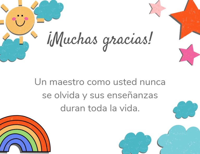 Palabras De Agradecimiento A Maestros De Primaria