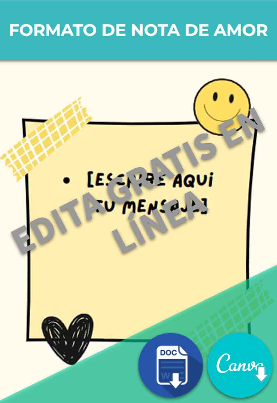 imagen de Formato de Nota de Amor - Canva
