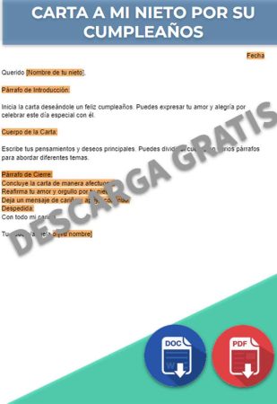 Carta a mi nieto en su cumpleaños Carta a mi nieto en su cumpleaños